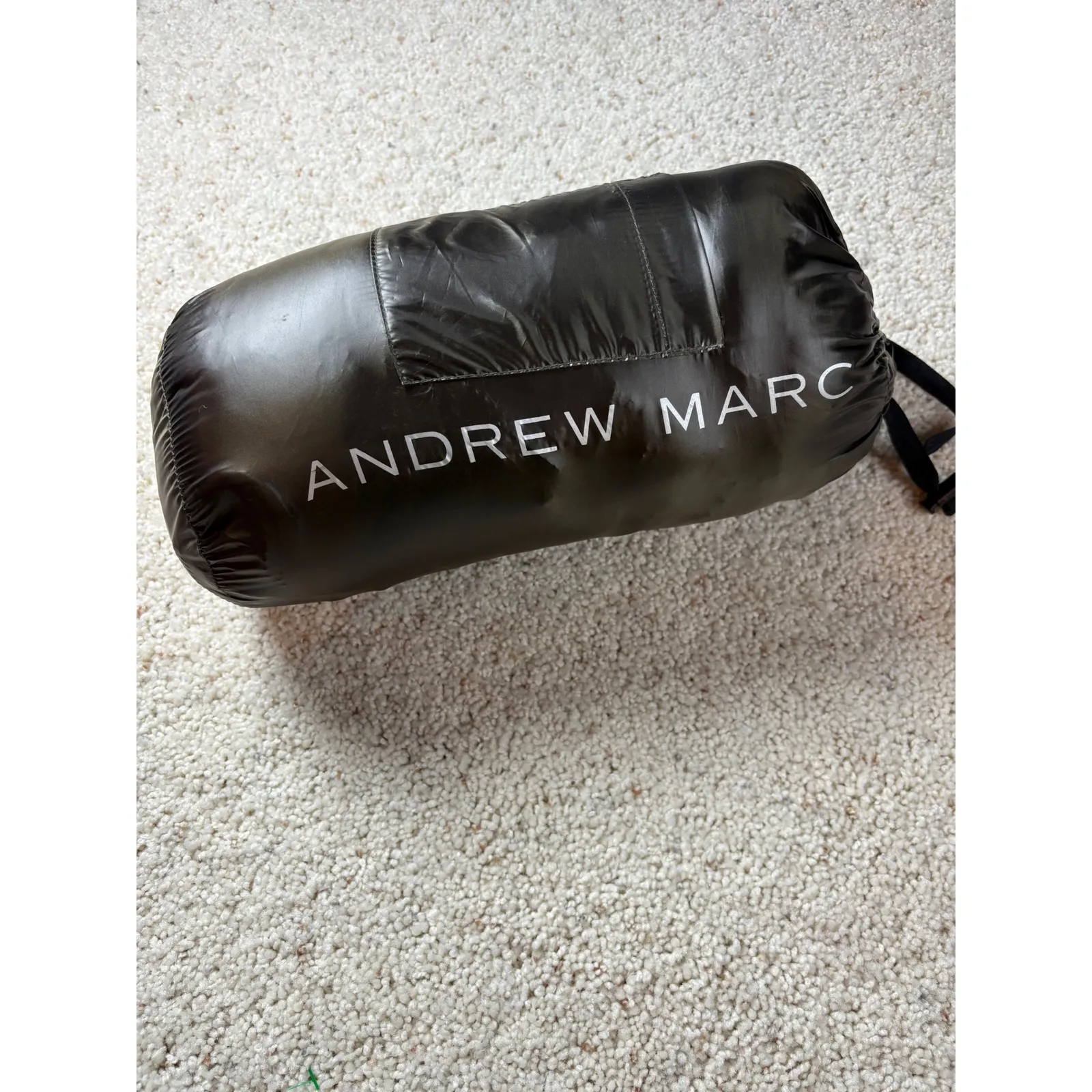 Andrew Marc Women Packable Lightweight Down Puffer Coat Hooded Metallic Bronze M - Image 4