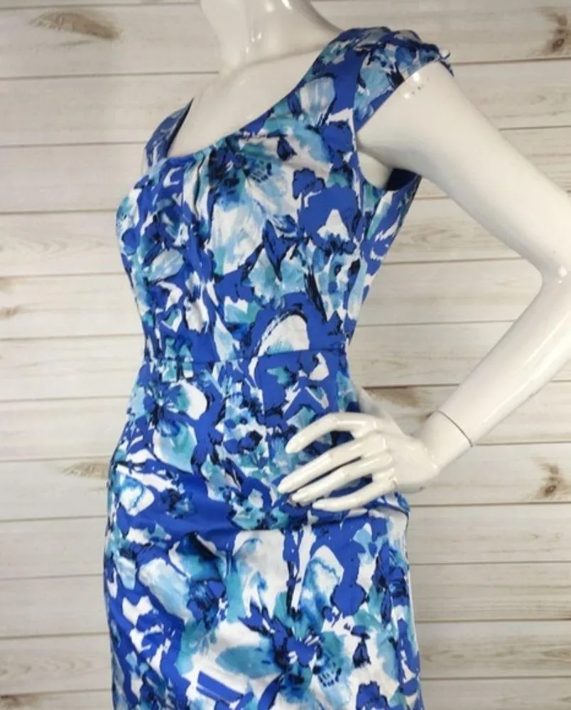 Adrianna Papell Floral Cap Sleeve Sheath Dress - Image 5