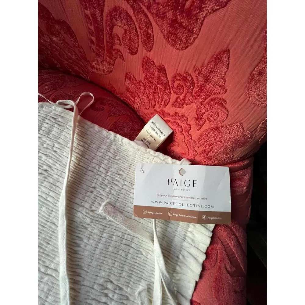 Crescent White Smocked Halter Top by Paige - Size M- NWT - Image 2