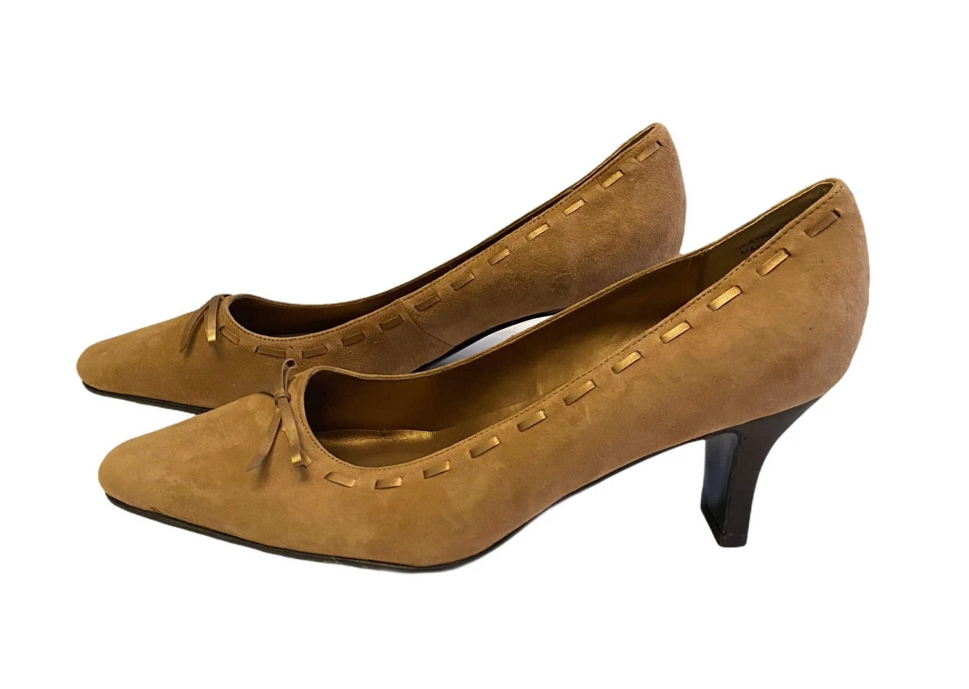 Tan Suede Pumps - Image 3