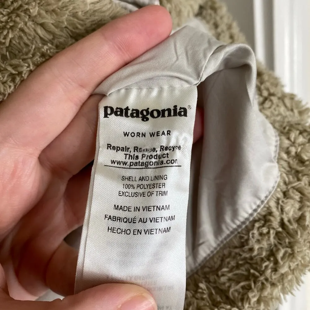 PATAGONIA Women's Los Gatos Fleece Vest El Cap Khaki Sherpa Size Small Outdoors - Image 7