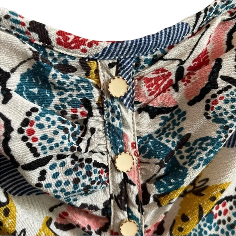 L.L. Bean Butterfly Shoulder Tie rayon dress size 6 - Image 3