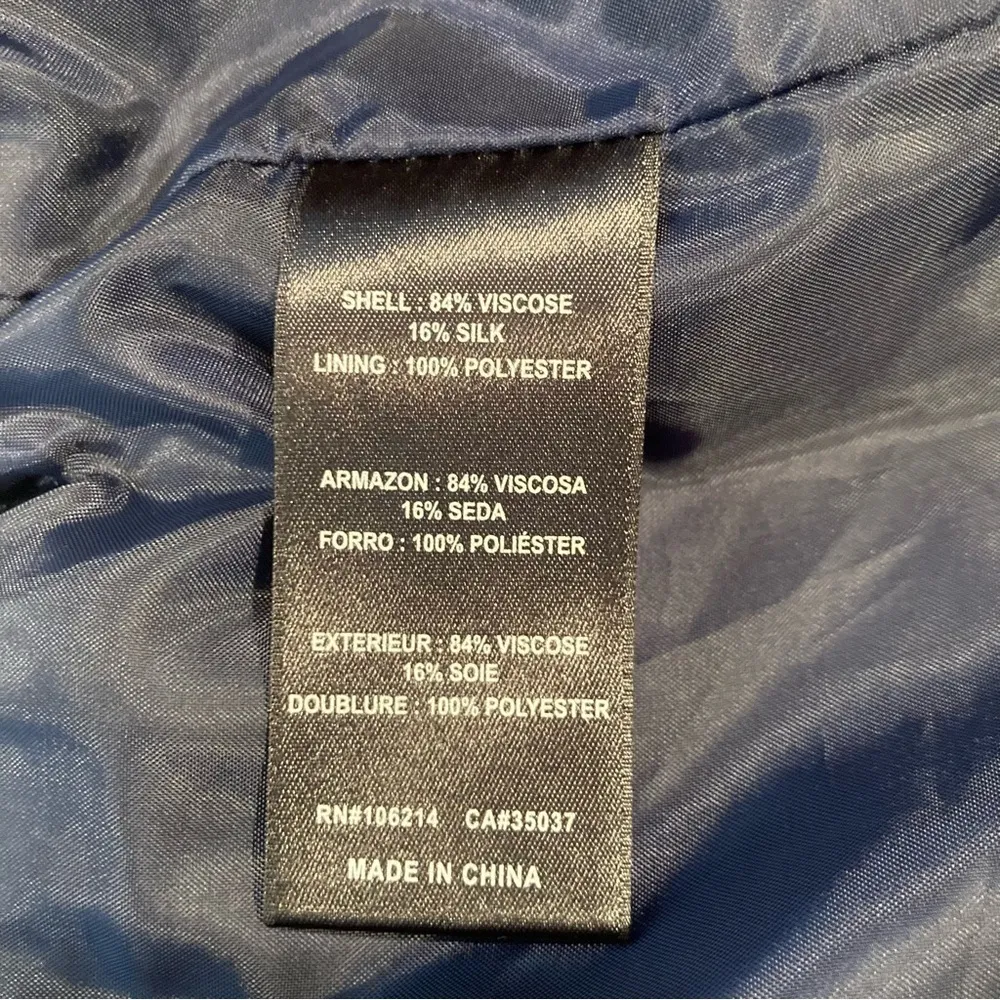 Joes Jeans velvet bomber jacket in blue. Size XS. - Image 8