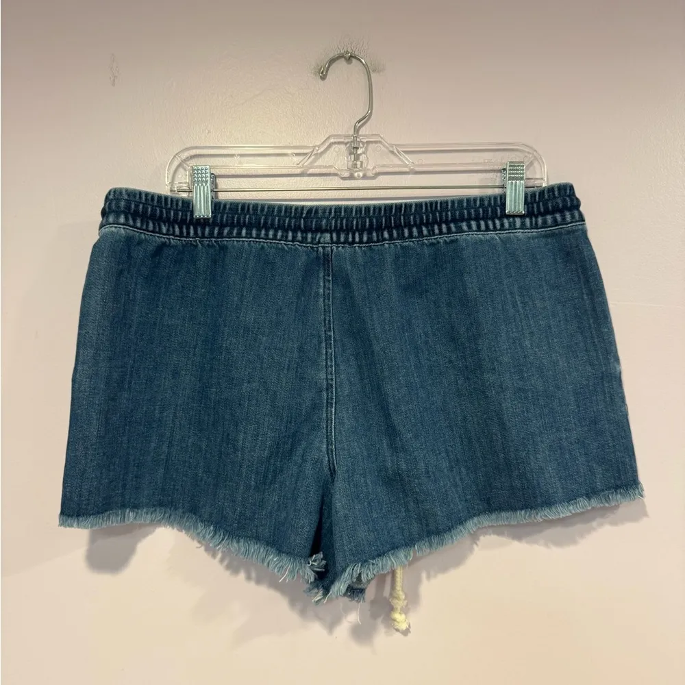 Aerie pull on frayed hem jean‎ shorts - Image 4