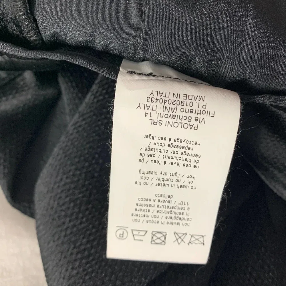 MSGM Milano Classic Black Silky Cropped‎ Trousers Size 12 - Image 10