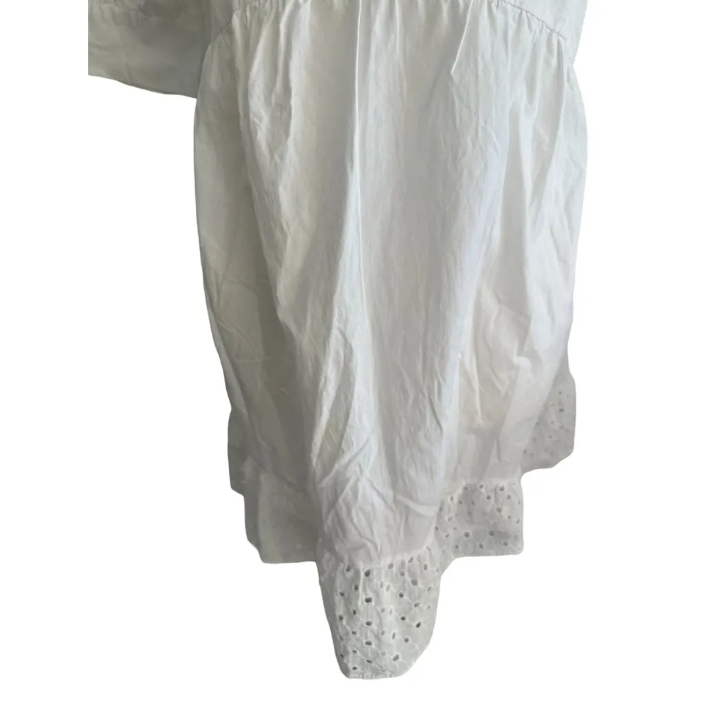 ZARA White Shirt Sun Collared Dress Size Medium - Image 7