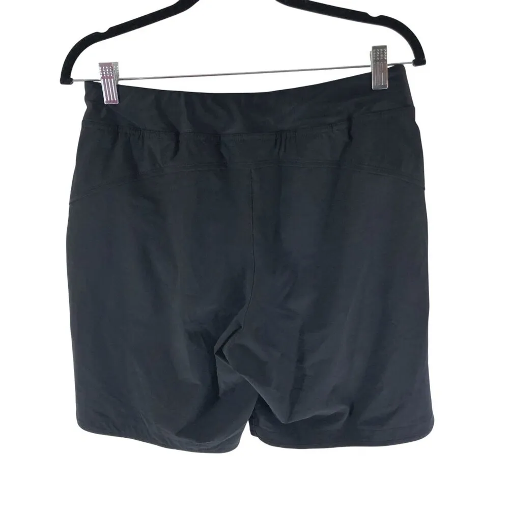 Lands End Womens 3" Quick Dry Elastic Waist Board Shorts With Panty Black 6 - Image 2