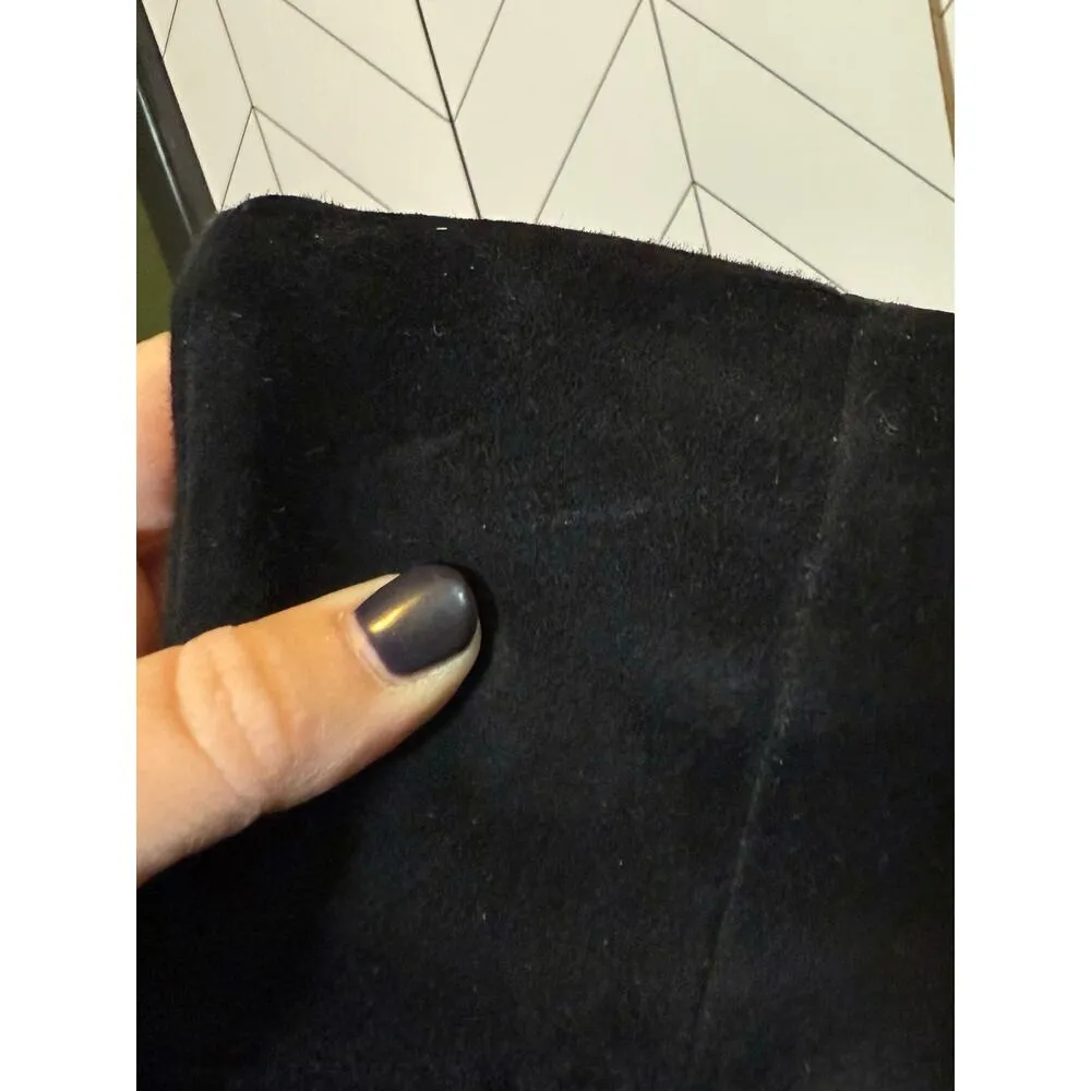 Vince Camuto Womens 9.5 41 Black Suede High Heel Knee High Zipper Boots Fall - Image 10