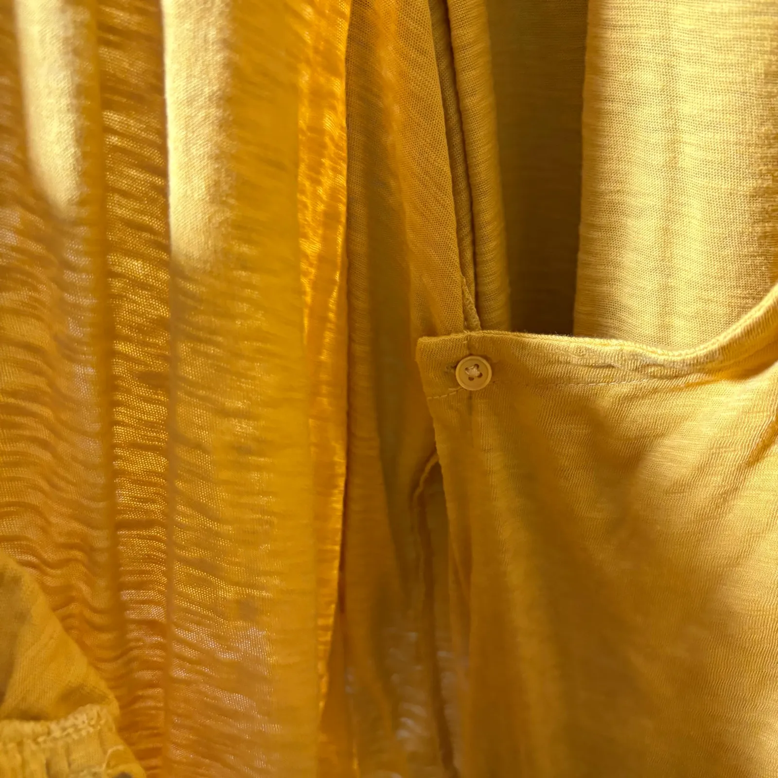 Caslon Women's Yellow Lagenlook Wrap Tunic Length Top - Size XXL - 100% Cotton - Image 5