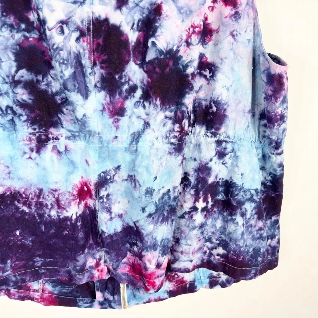 New Directions Plus‎ Size 3X Vest August Storm Handmade Tie Dye Blue Purple 165 - Image 8