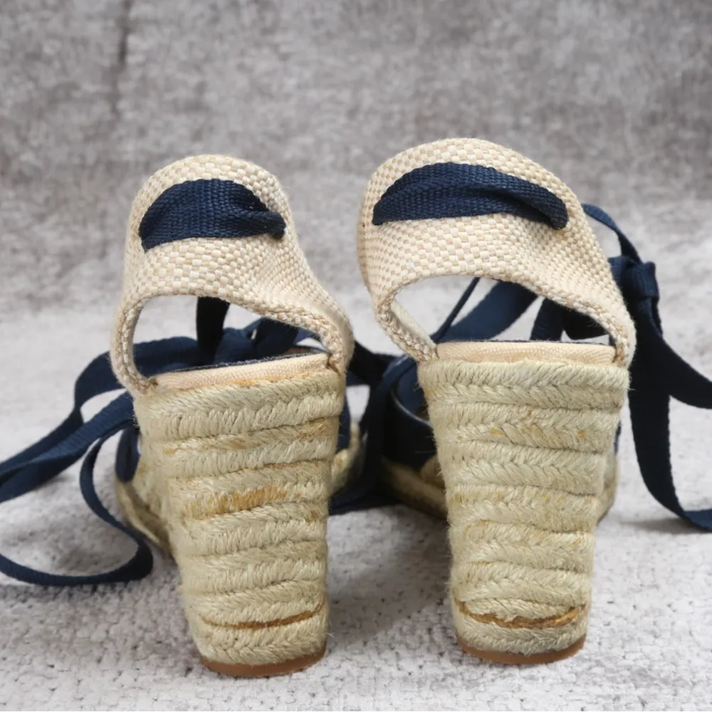 “Tiffany” Canvas Strappy Espradille Wedge Shoes Sz 7.5 - Image 6