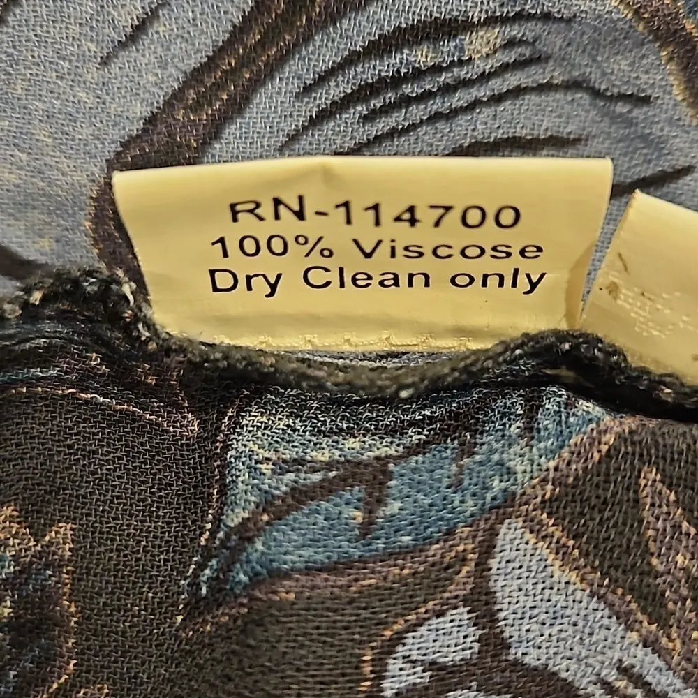 💕CHAN LUU💕 Eloise Maxi Dress ~ Black & Blue Abstract Floral Print XS - Image 10