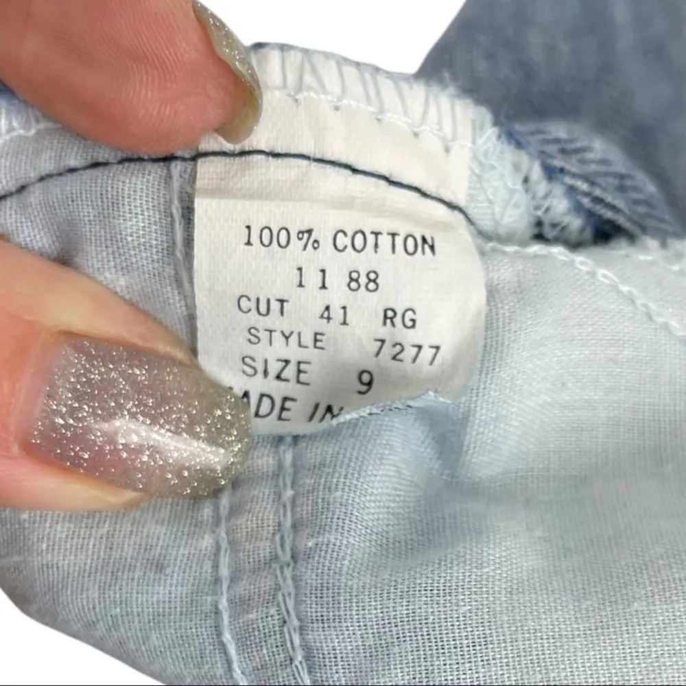 Vintage Hunt Club 12" Super High Waisted Acid Wash Mom Jeans Size 9 100% Cotton - Image 12