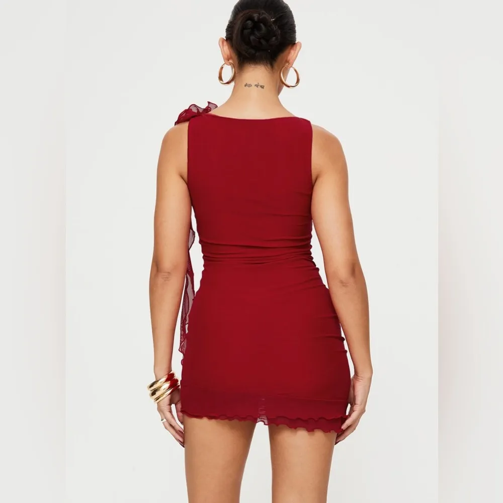 PRINCESS POLLY Lorello Red Mini Dress 10 - Image 4