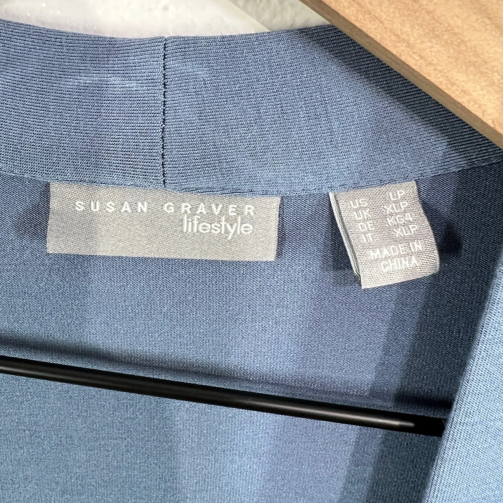 Susan Graver Lifestyle Blue Modal Cardigan‎ & Top Set XLP Open Front Twin Formal Size undefined - Image 7