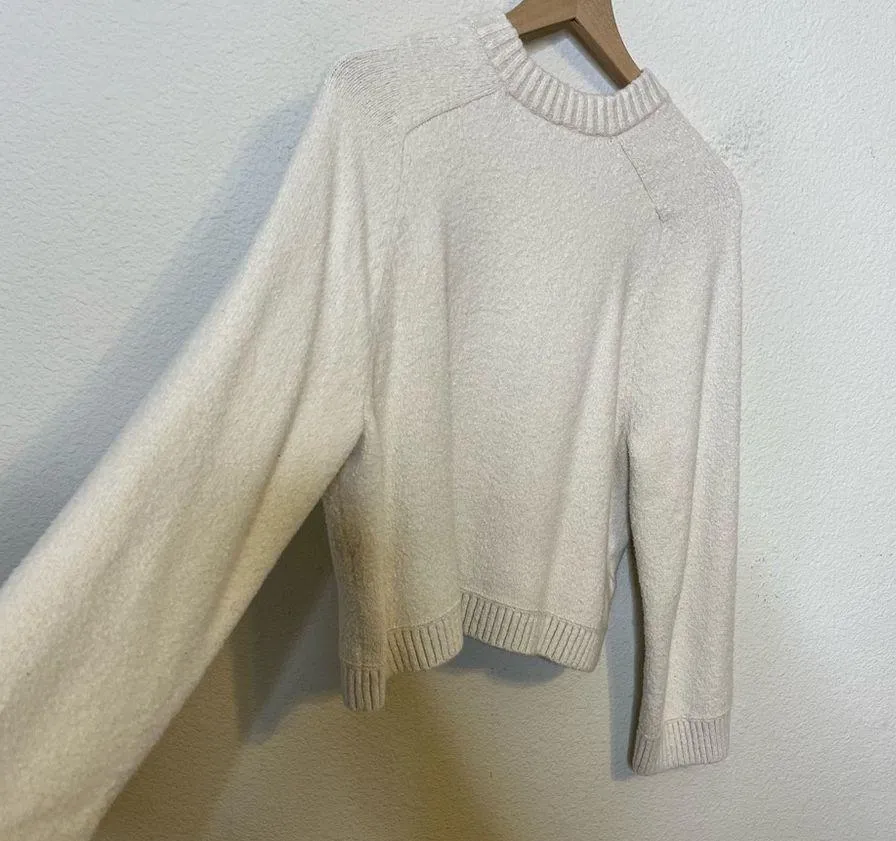 Lululemon Brushed Cotton Merino Blend Crewneck Sweater Pullover Womens Size M - Image 4
