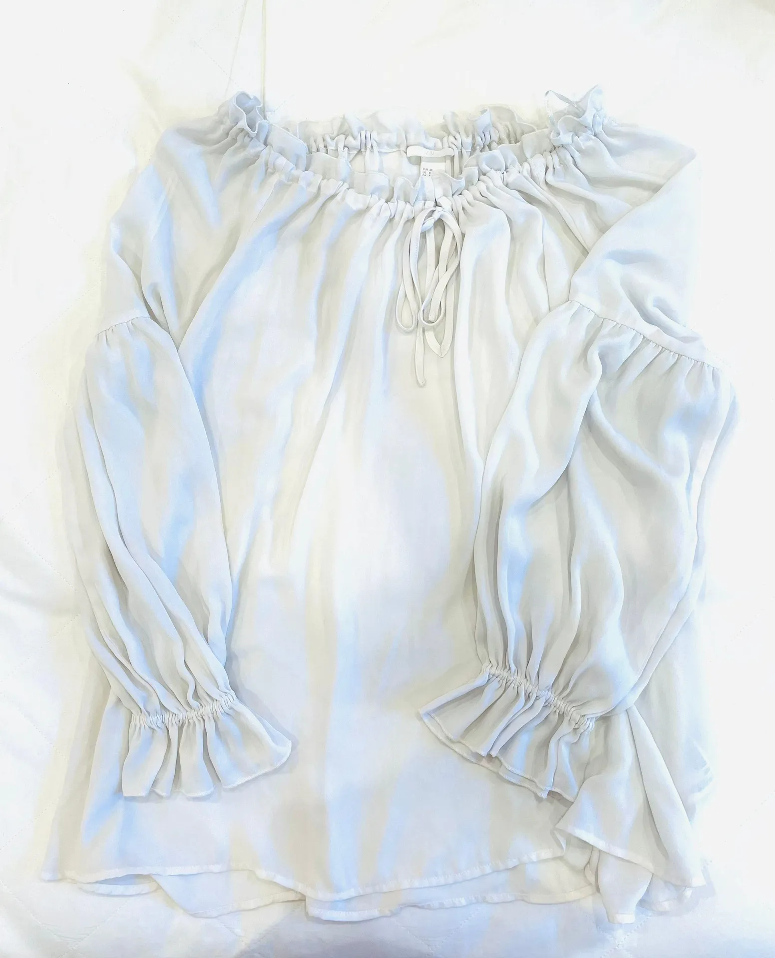 H&M Frill Silk Top - Image 4