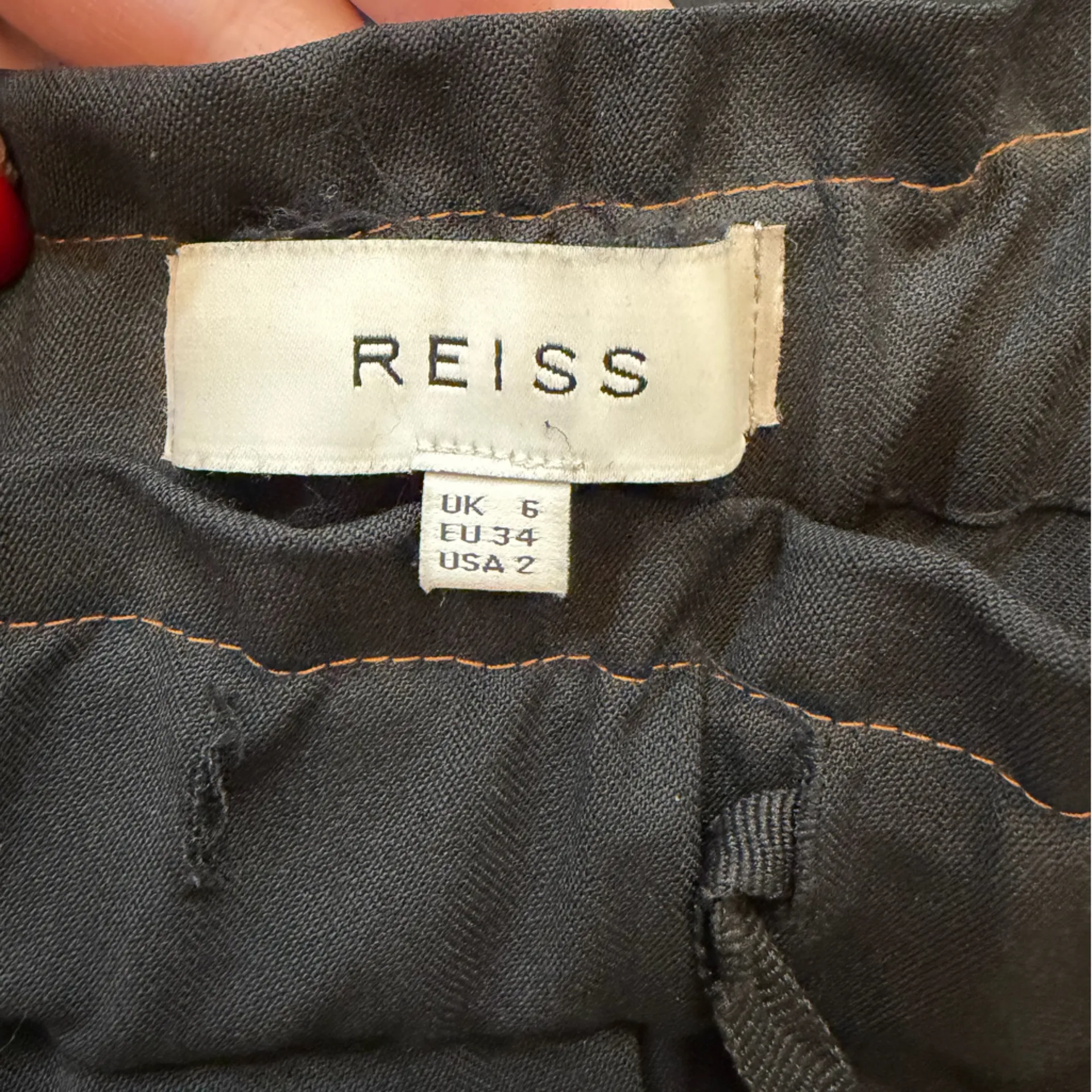 Reiss Black Drawstring Joggers - Image 3