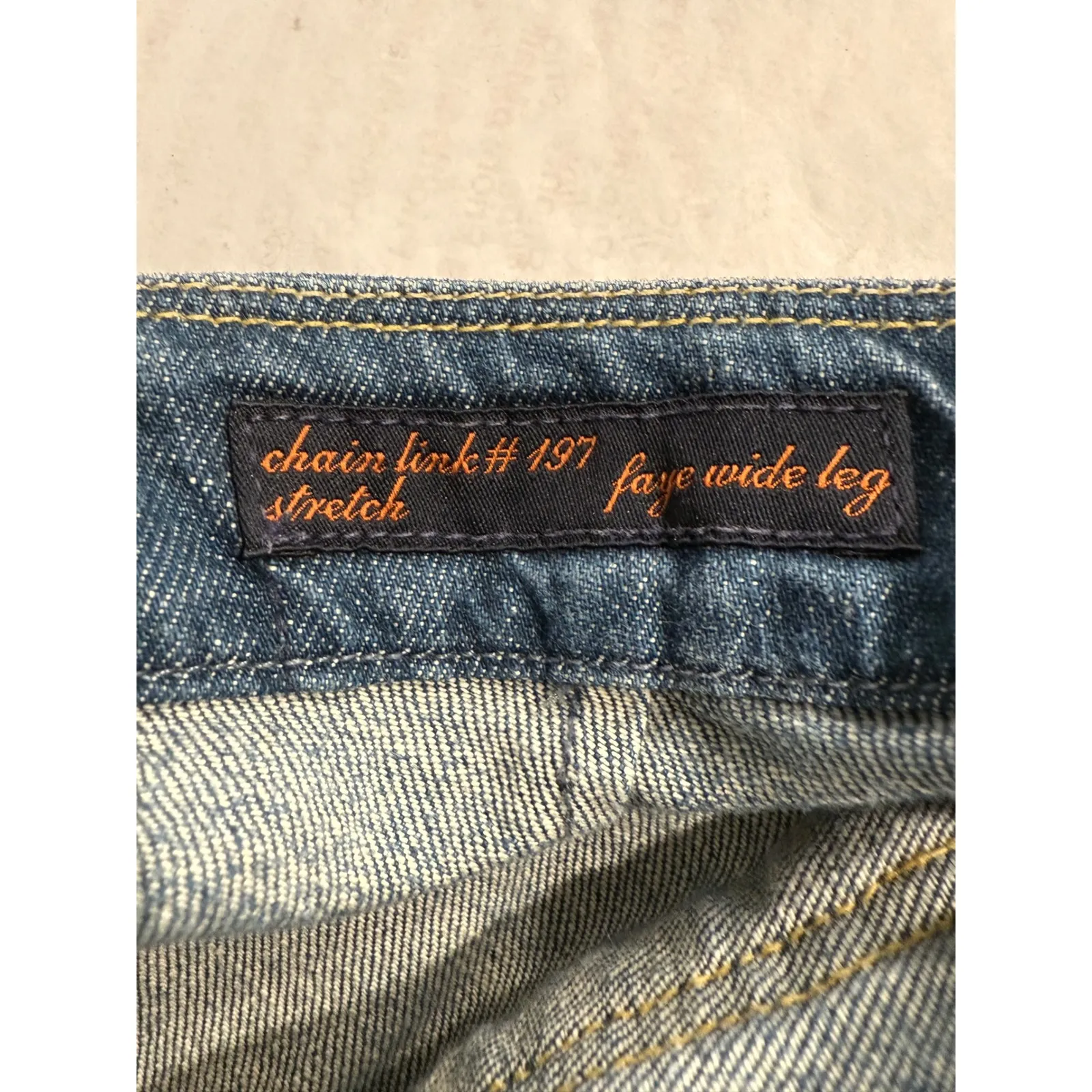 Vintage Citizens‎ of Humanity Faye Wide Leg Jeans Chain Link Embroidery Size 31 - Image 4