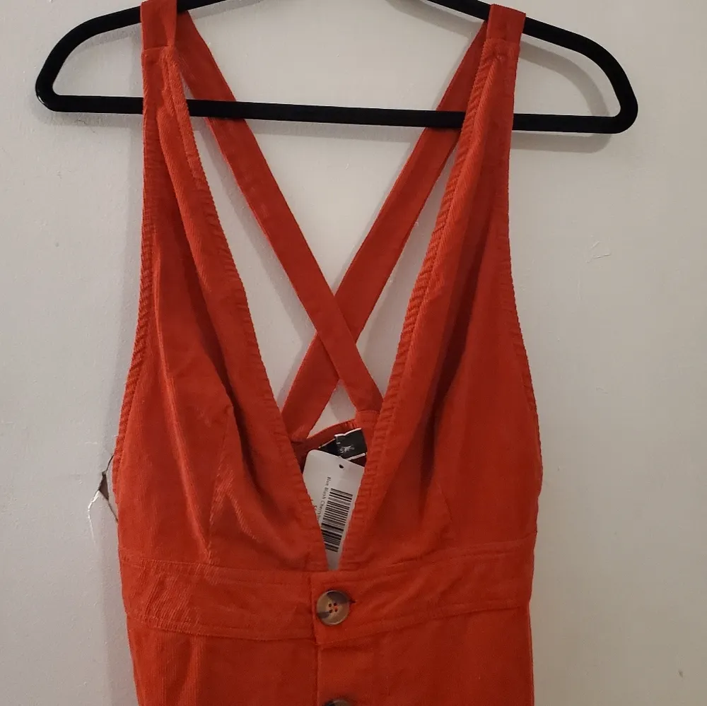 🔥SALE🔥NWT! Blue Blush Red Cherry Bomb Corduroy Dress S - Image 9