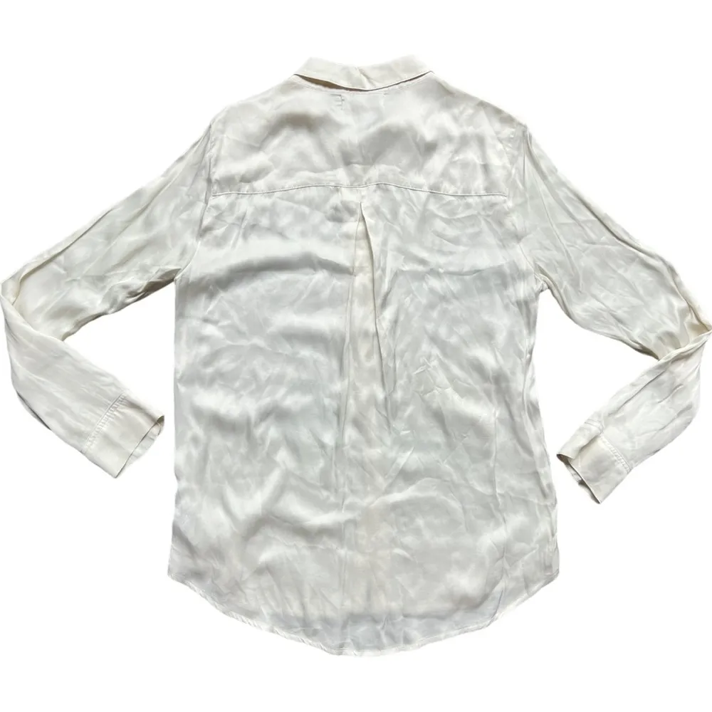 Velvet by Graham & Spencer Josey Blouse Cream Size Small Minimalist - Image 5