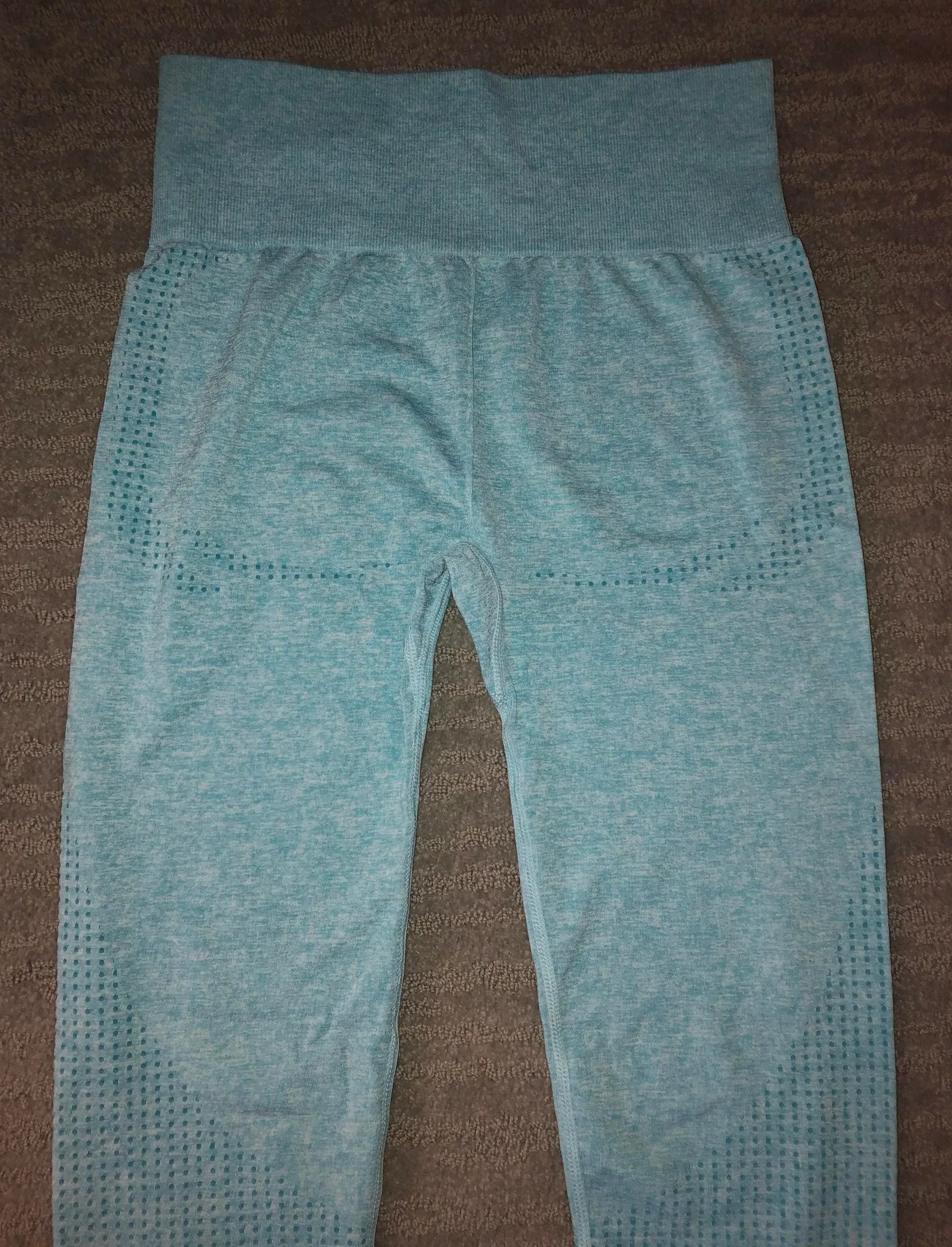 SheIn Blue Contouring Leggings - Image 4