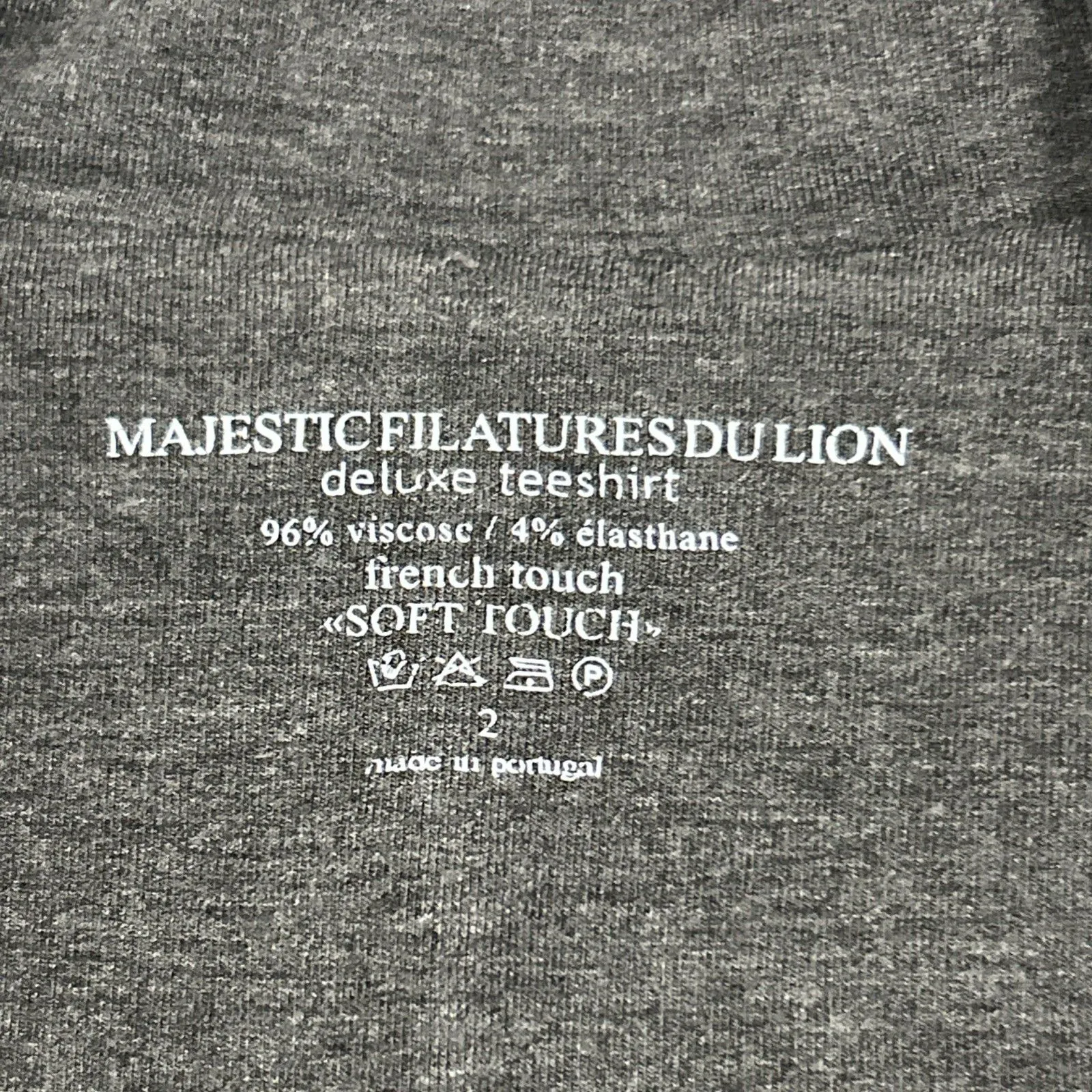 Majestic Filatures Deluxe Teeshirt Blazer Womens 2 Medium Gray French TouchSoft - Image 2