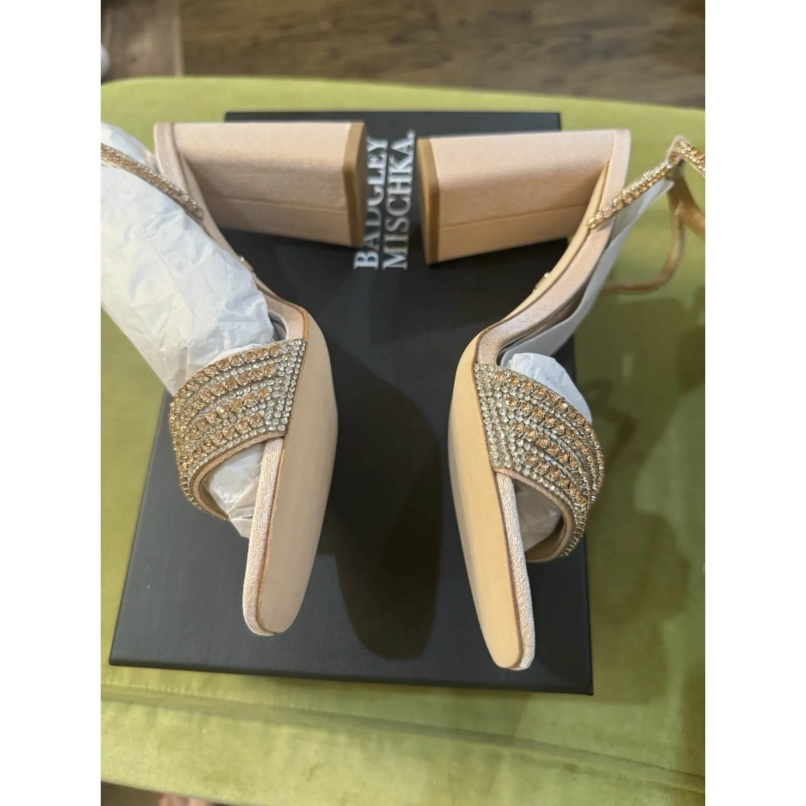 Badgley Mischka‎ Becca rhinestone jeweled sandals size 6 Bridal Fairy - Image 8