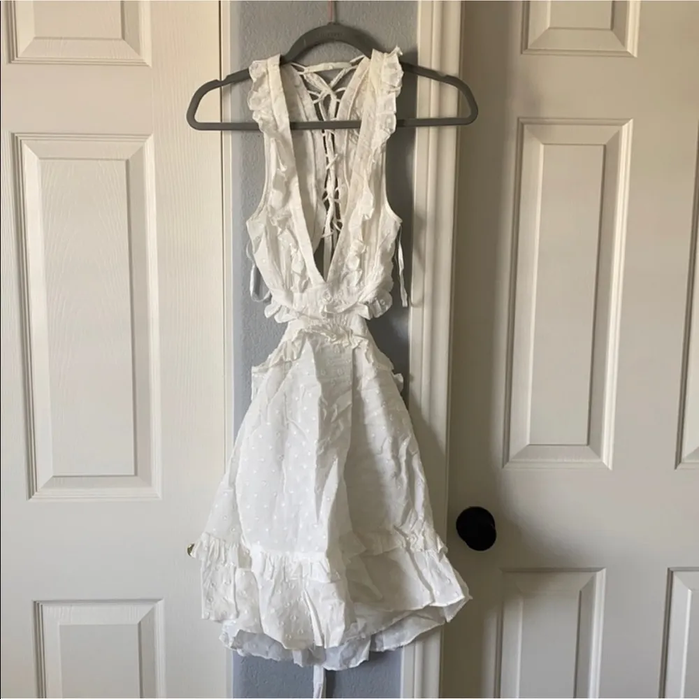 Hello Molly Polka Dot Cutout Mini Dress - Image 2