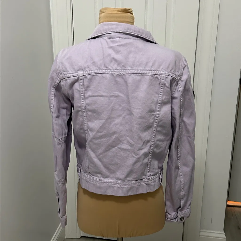 Free People Rumors Lilac Denim Jacket - Image 5