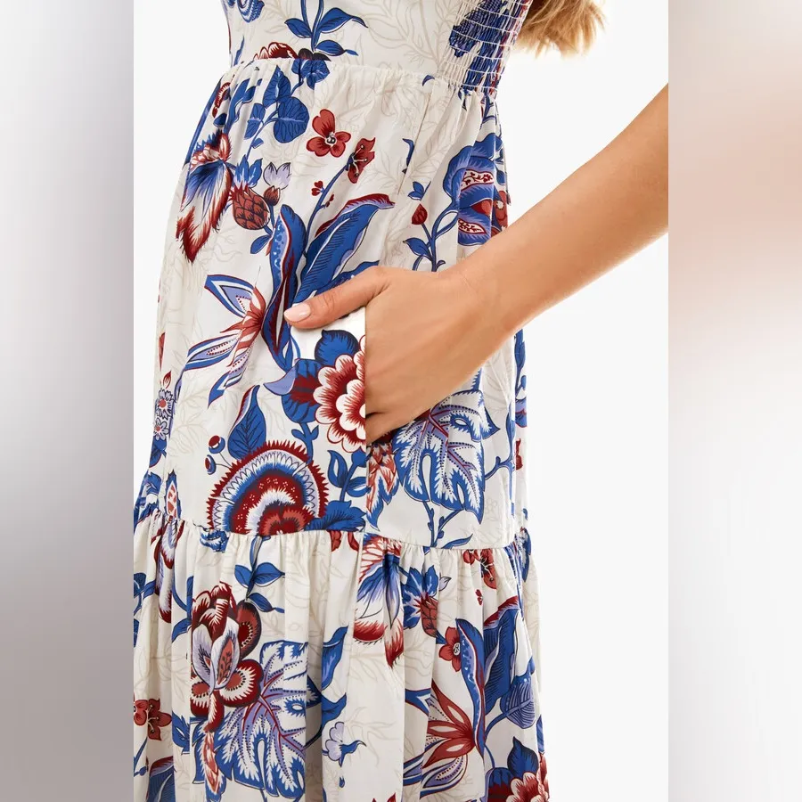 Tuckernuck Cream Floral Heirloom Floral Cameron Dress - Image 4