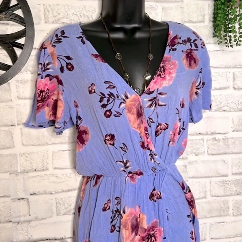 Miami Floral Shorts Dress Romper Boho Hippie Size XS - Image 3