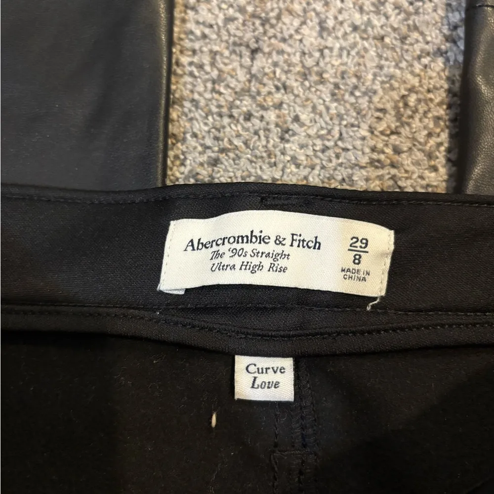 Abercrombie 90’s Straight High Rise Leather Pants - Image 2