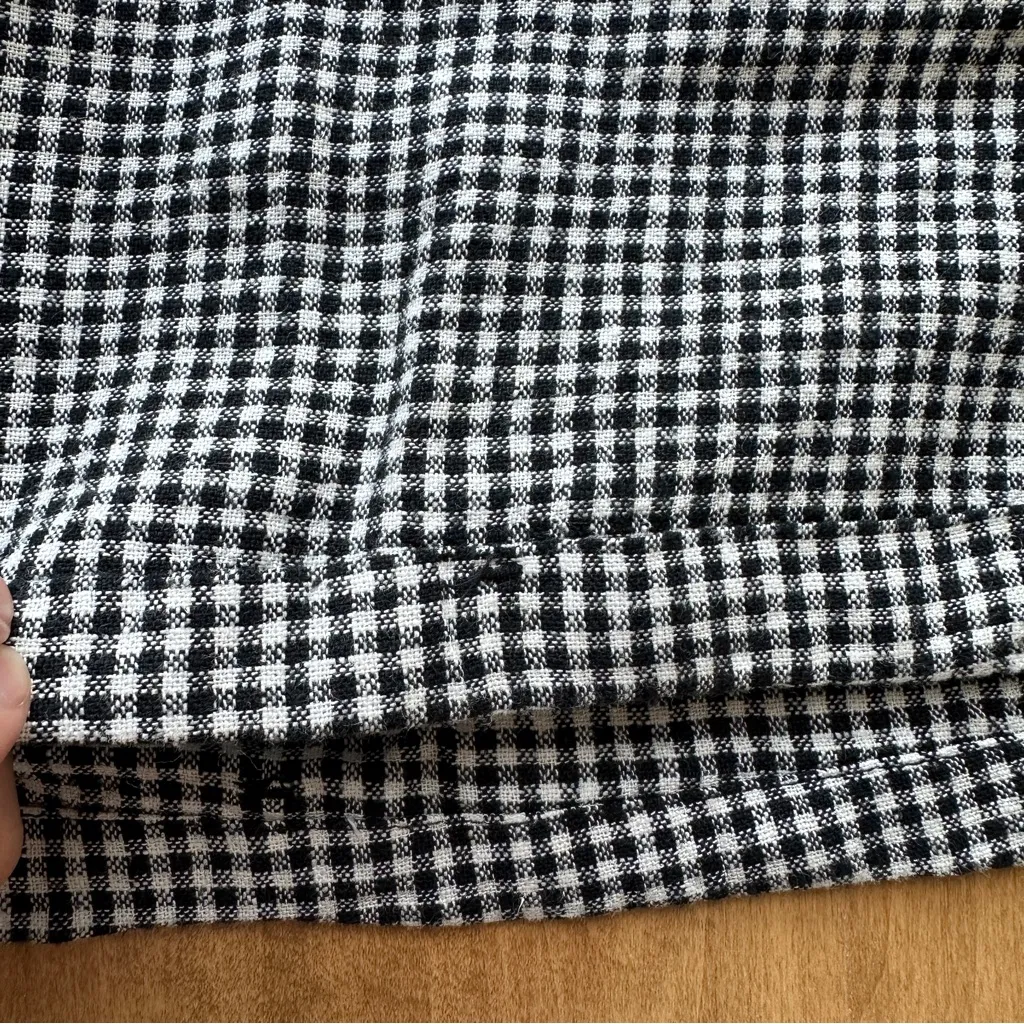 United By Blue Linen Pull-On Short and Cropped Tank Set, Black/White Gingham, L - Image 14