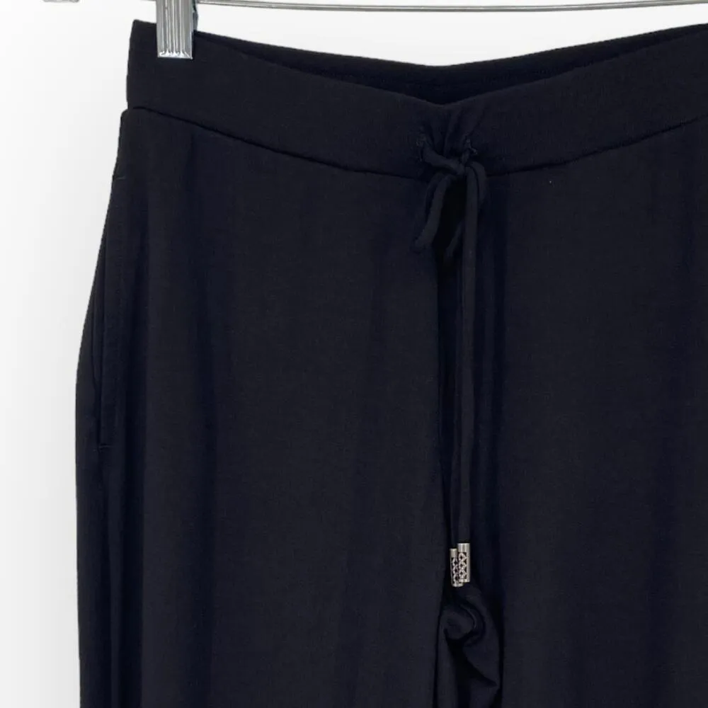 SUSAN GRAVER LIFESTYLE Spa Knit Pull On Jogger Pants Black Size XXS Petite - Image 5