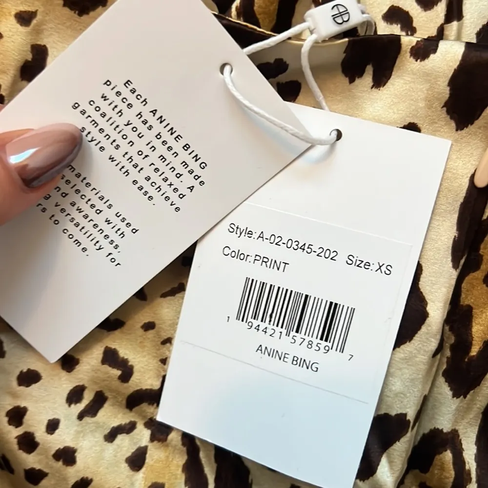 ANINE BING Valentine Stretch Silk Mini Dress in Cheetah Print - Image 6