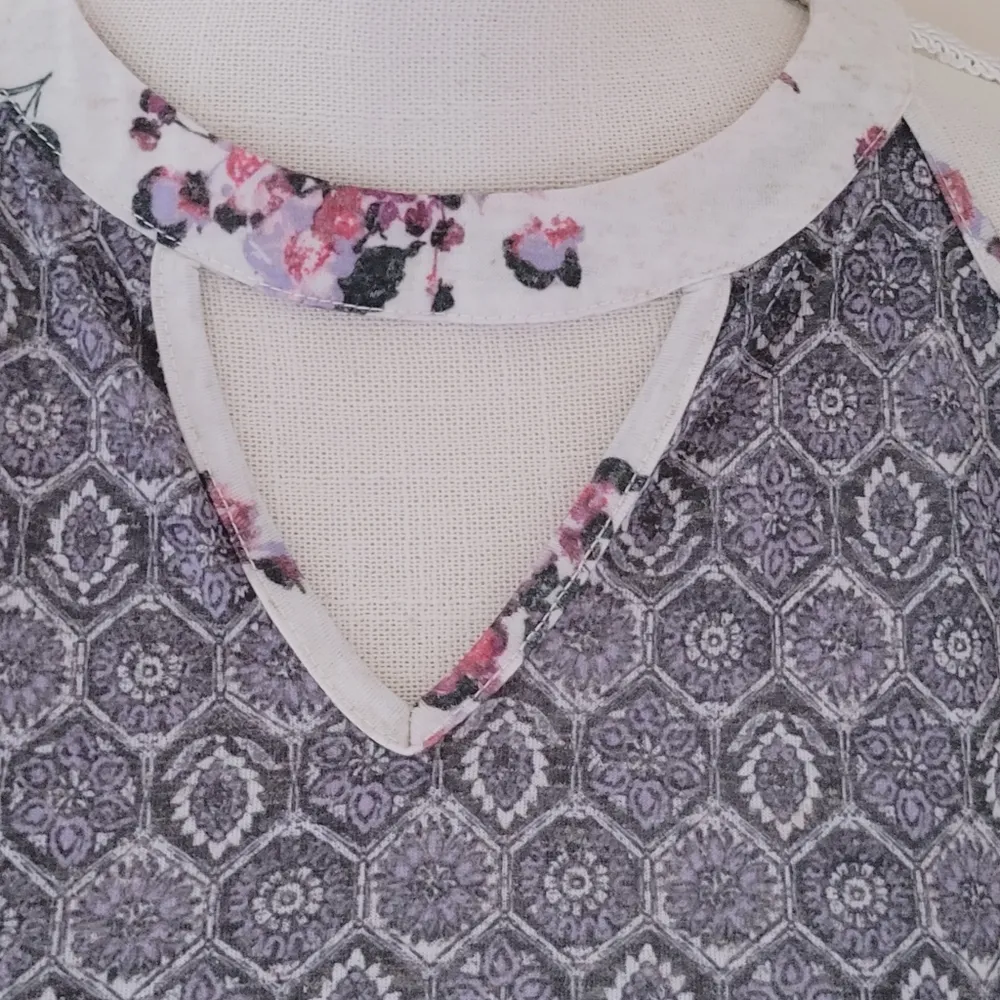 Buckle Jolt floral linen blend babydoll tank size xs - Image 4