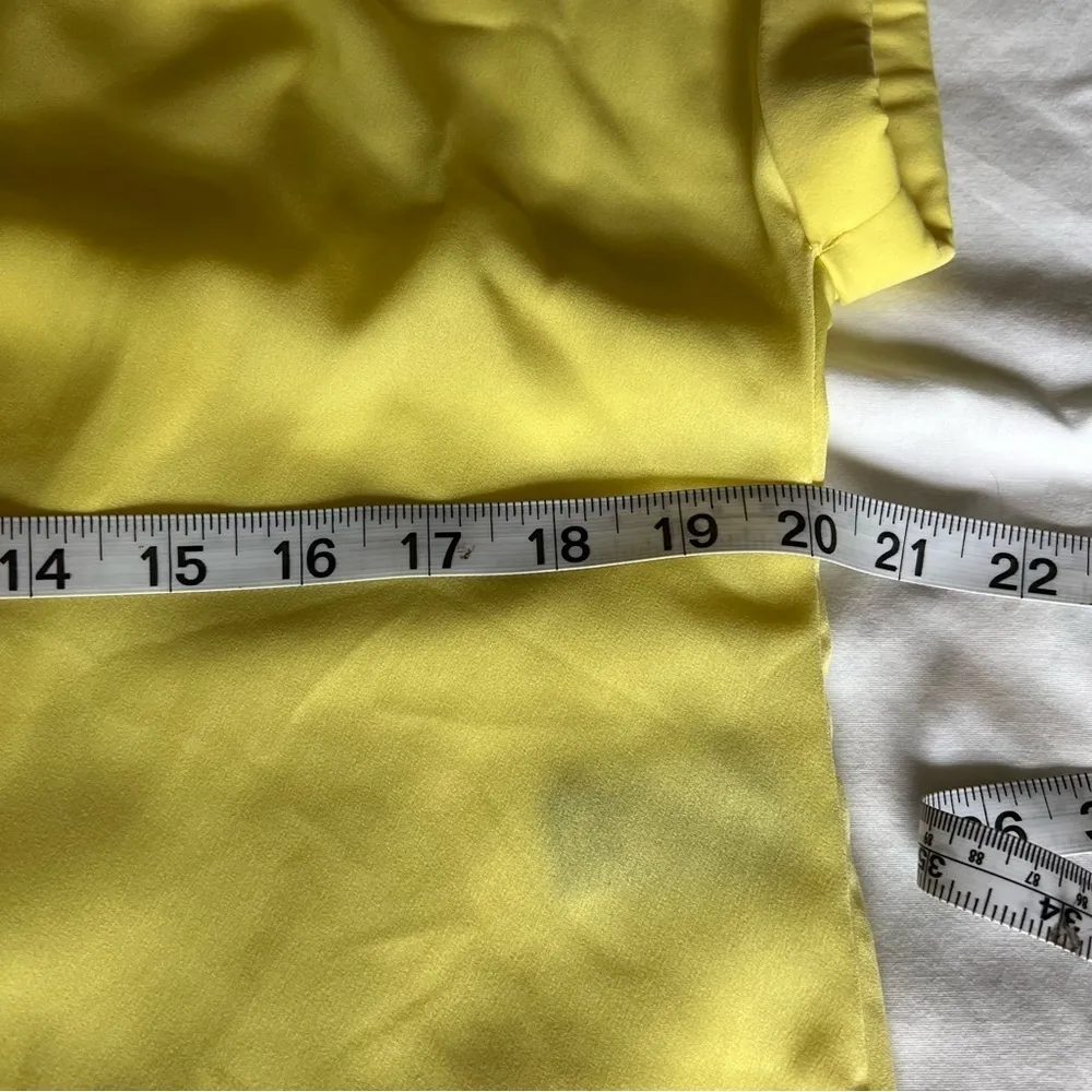 v neck casual shift dress bright yellow small - Image 14