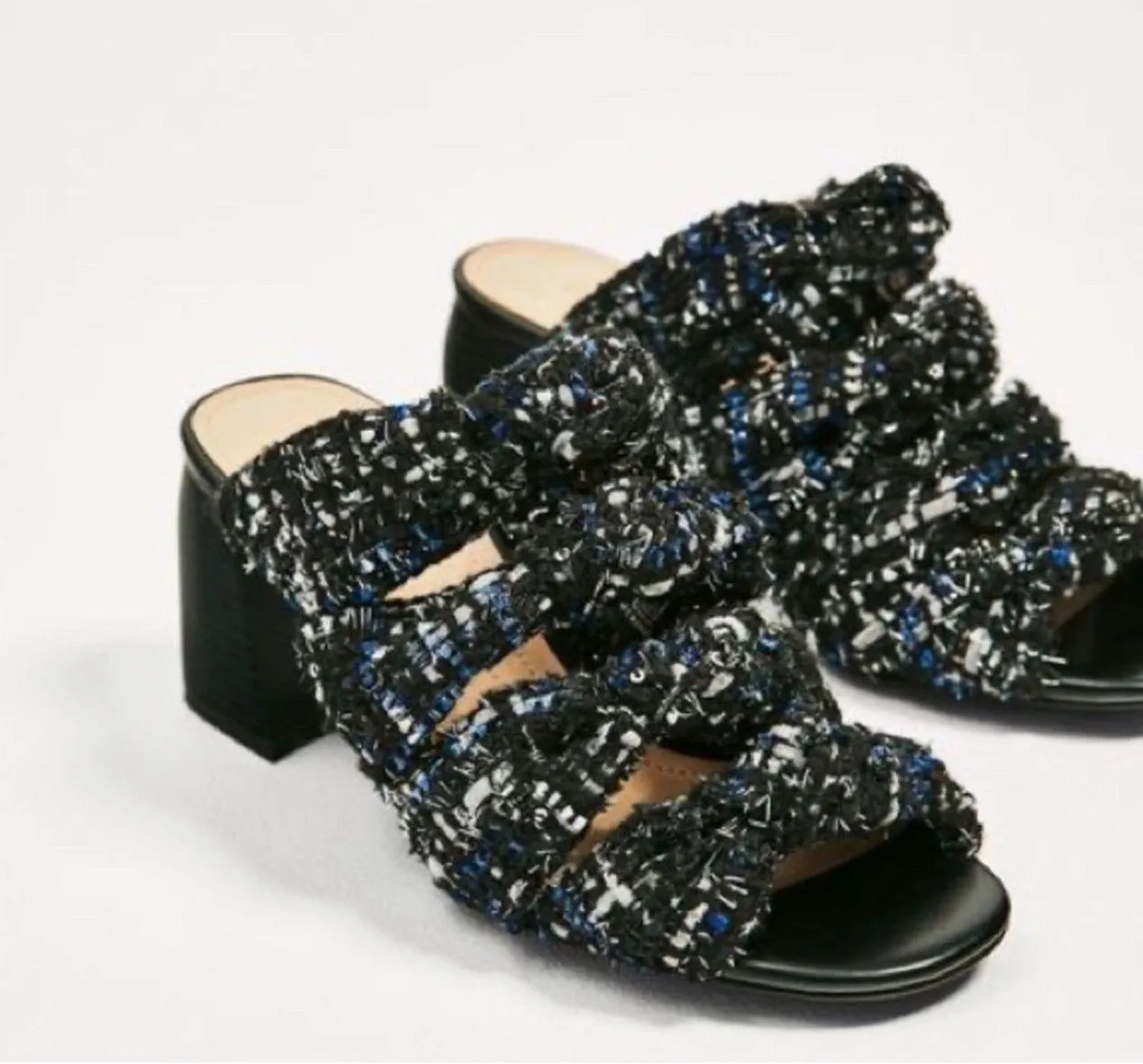 ZARA Tweed Block Heels - Image 2