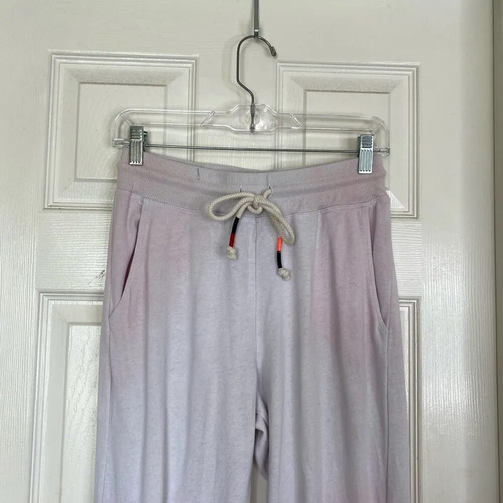 SUNDRY Tie Dye Sweat Set Tapered Joggers Size 0 Extra Small Pink Blue Lounge - Image 10