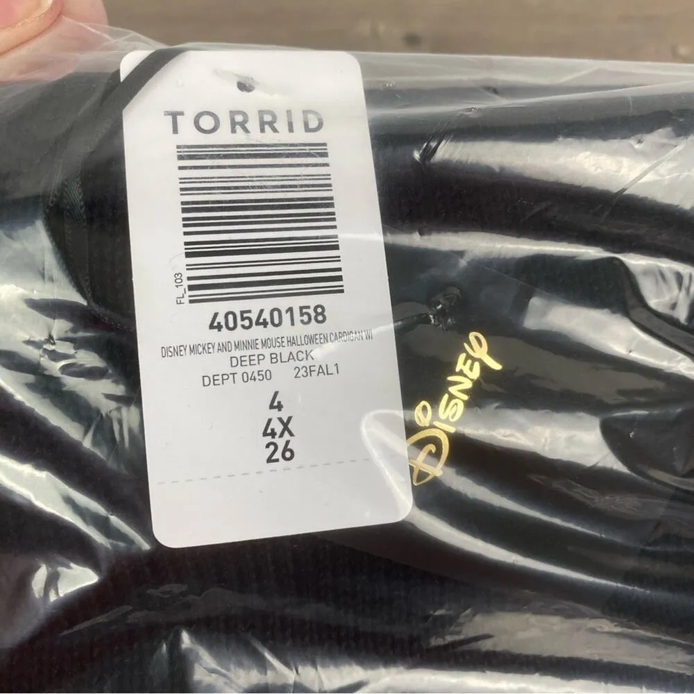 Torrid Black Disney Mickey&Minnie Halloween Cardigan Sz.4 NWT - Image 6