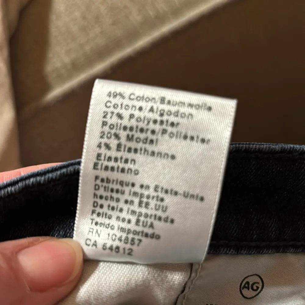 AG Adriano Goldschmied The Prima Mid-Rise Cigarette Dark Wash Jeans Size 26R - Image 9