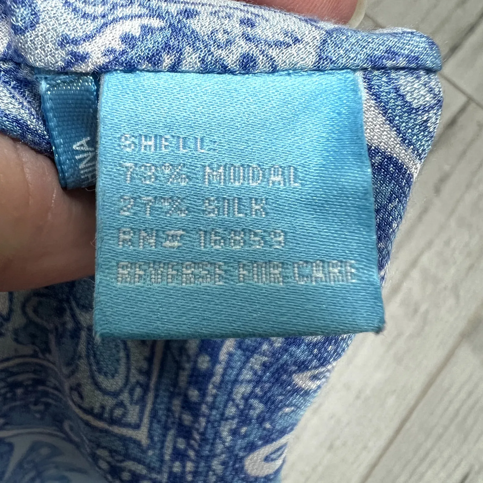 J.McLaughlin Blue Paisley Caprice Silk Handkerchief Dress Cover-up XS/S Small - Image 6