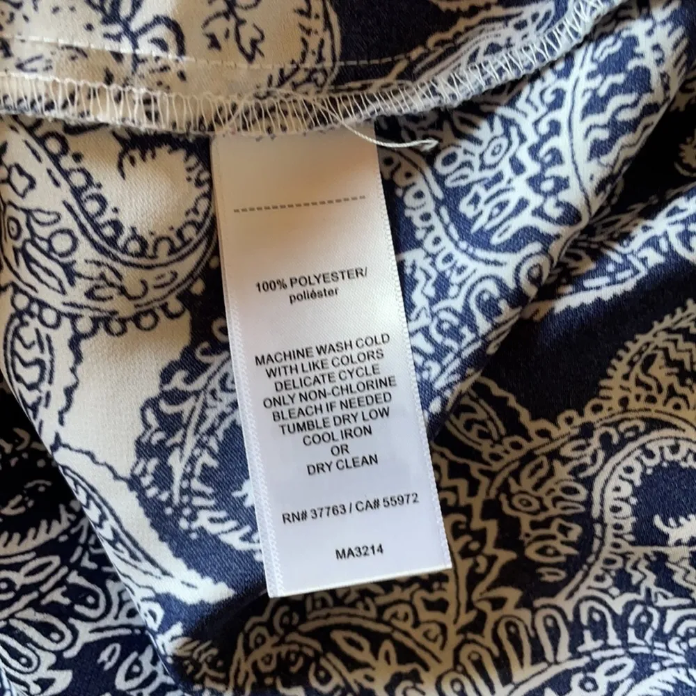 LAUNDRY by SHELLI SEGAL Blue & White Tank Blouse - Image 8