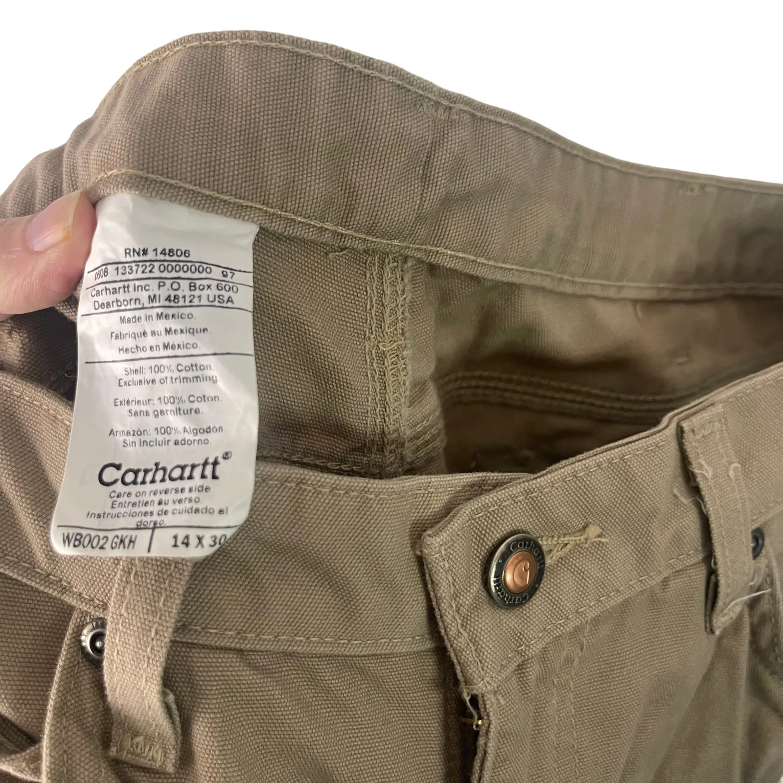 Carhartt Women's Size 14 X 30 Khaki Workwear Straight Leg Pants‎ - Image 7
