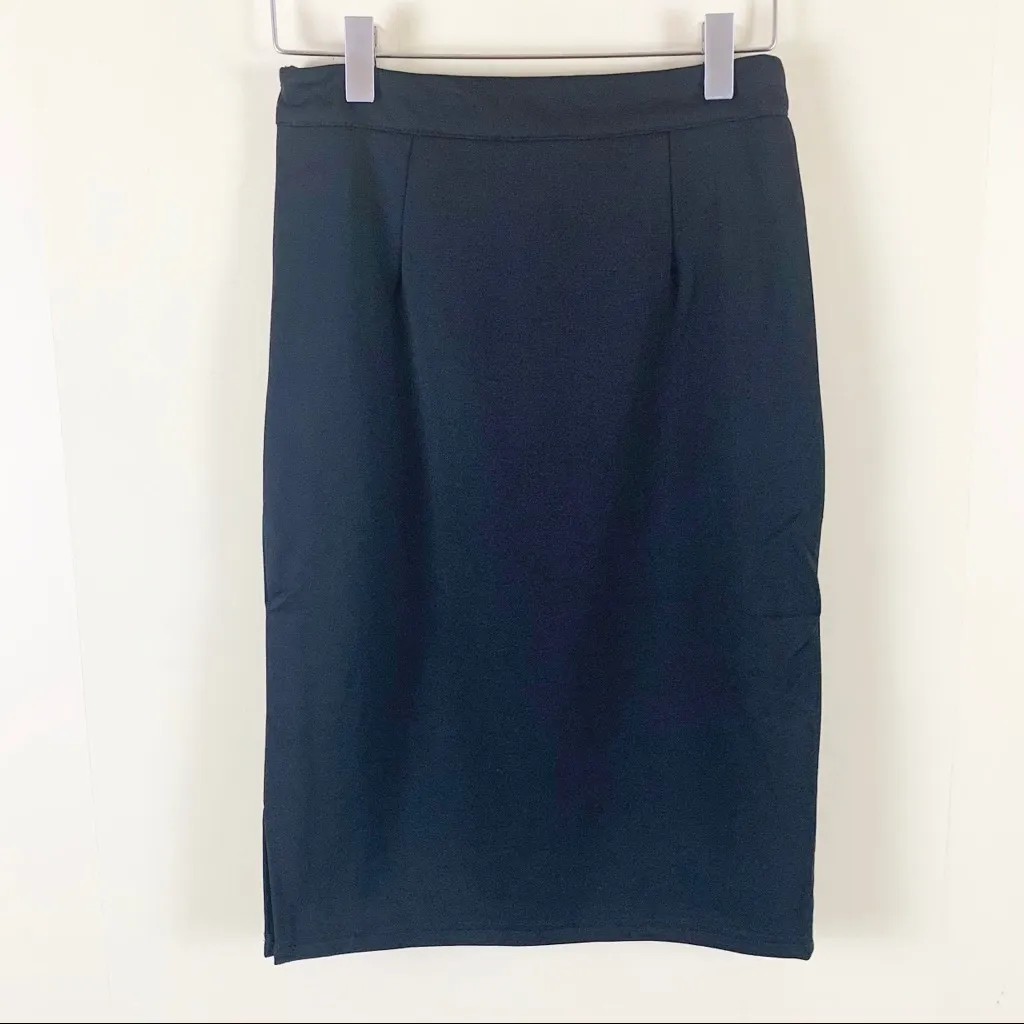 Lucy Paris Black Mini Pencil Skirt Size Small - Image 3