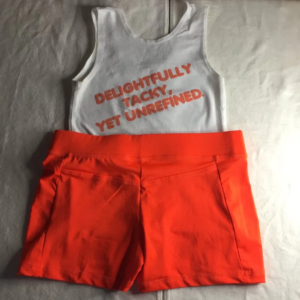 B26 #2 Hooters Girl Worn Uniform Tank & New Shorts from Saugus MA Size XS - Image 5