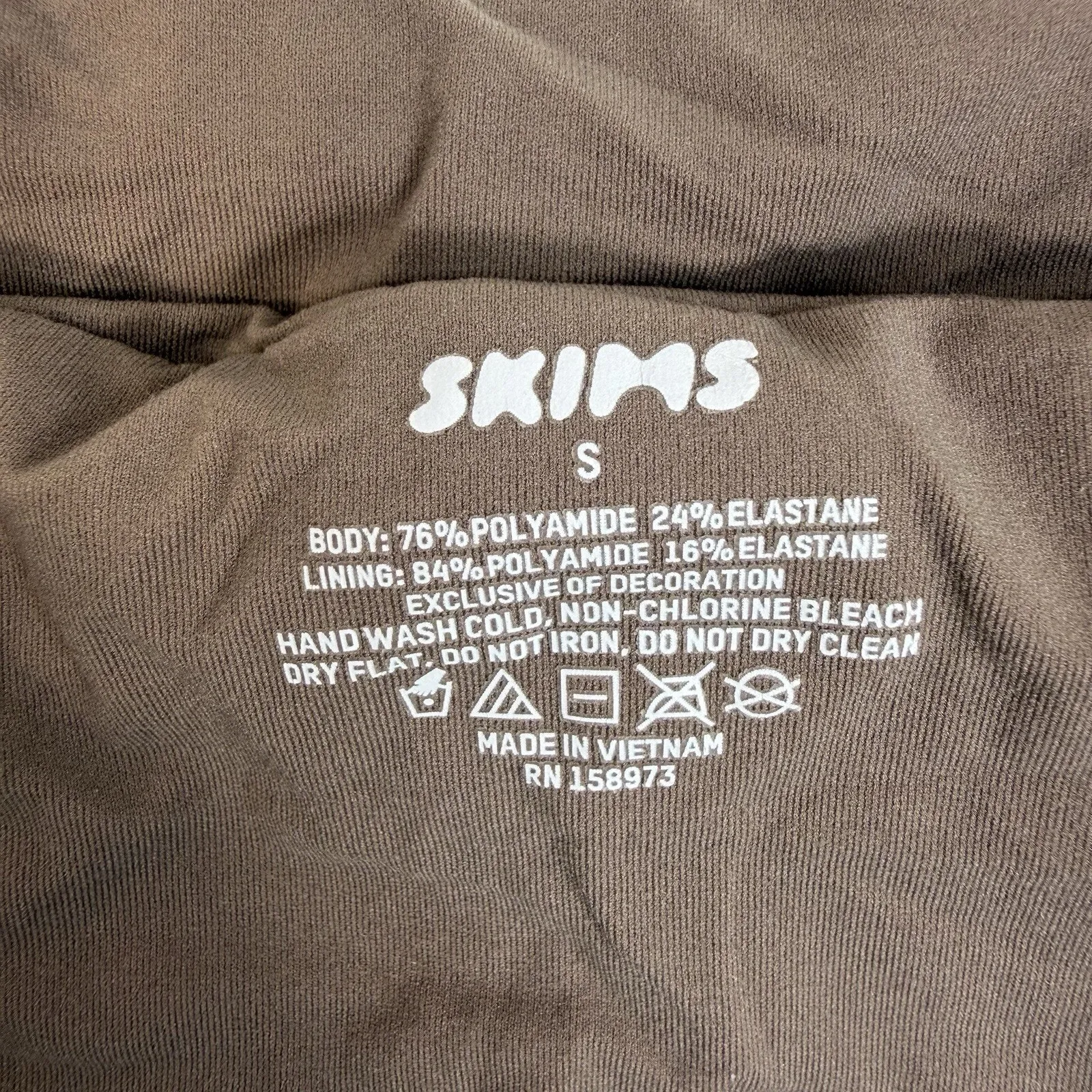 Skims S Small Fits Everybody Bandeau Bra Women's Seamless Stretch Brown Cocoa - Image 8