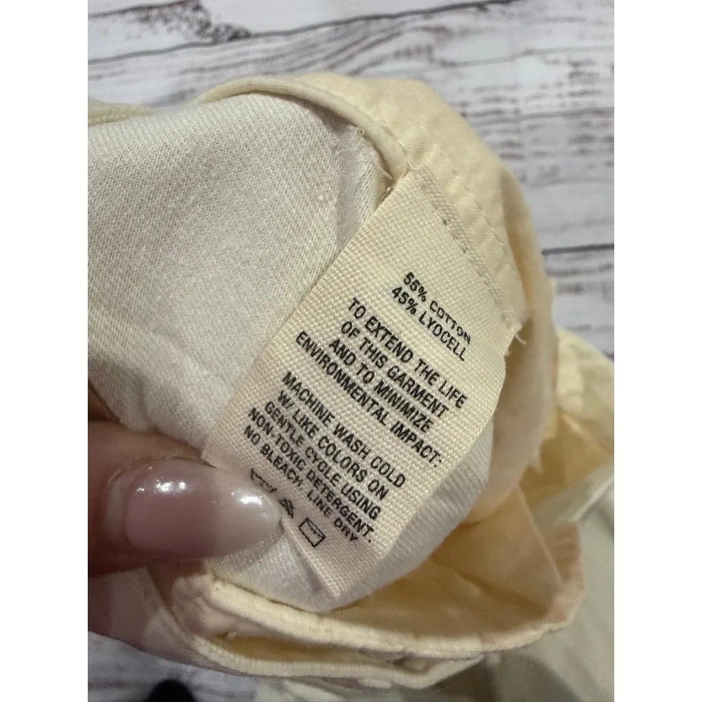 NWT Alex Mill Women's Dress Pants Size 2 Beige Double Pleat Twill Straight Leg - Image 6