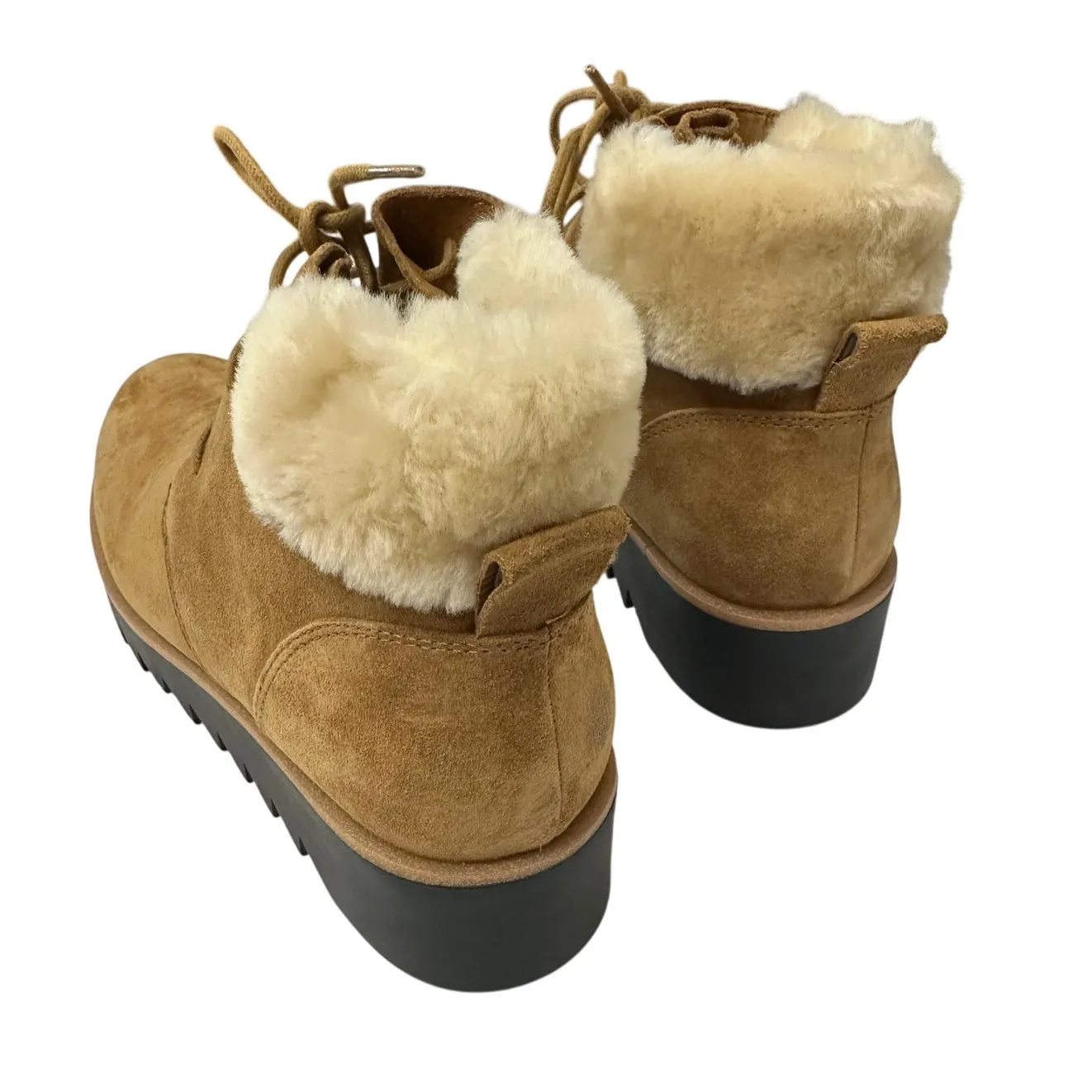 Eileen Fisher Wedge Bootie Kenille Sport Brown Suede New - Image 5